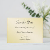 金ゴールドエレガントフローラゲイ結婚式日付の保存 セーブザデート (スタンド正面)