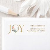 金ゴールドエレガントフローラジョイホリデー差出人住所 ラベル (インサイチュ)