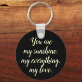 金ゴールドエレガントフローラチューリップフラワーゴールデンブラック キーホルダー (裏面)