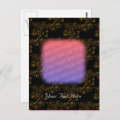 金ゴールドエレガントフローラデザイン写真はがき ポストカード (正面/裏面)