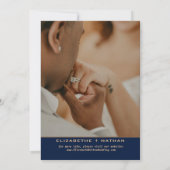 金ゴールドエレガントフローラバーズネイビーブルーカスタム写真集 セーブザデート (裏面)