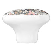 金ゴールドエレガントフローラピンクのグラデーショングリッターイメージ セラミックノブ (側面)