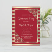 金ゴールドエレガントフローラフレストライプのーム赤除・売却 招待状 (スタンド正面)