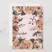 金ゴールドエレガントフローラフレームバラ退職 招待状 (裏面)