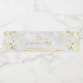 金ゴールドエレガントフローラフレ結婚ームのウォーターボトルワット ペットボトルラベル (シングルラベル)