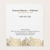 金ゴールドエレガントフローラペイズリーレース 名刺 (内部フラット)