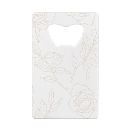 金ゴールドエレガントフローラモノグラ結婚ム クレジットカード栓抜き (裏面)