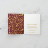 金ゴールドエレガントフローラリースマザーズデイディナー 招待状 (内部)