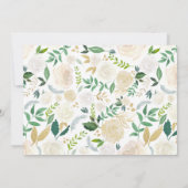 金ゴールドエレガントフローラ写真の生誕発表 案内状 (裏面)