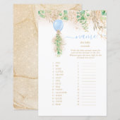 金ゴールドエレガントフローラ名ベビー動物ベビーシャワー (正面/裏面)