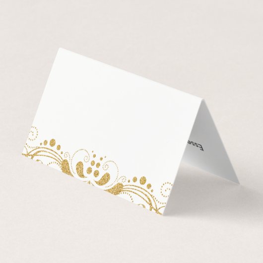 金ゴールドエレガントフローラ旋回レース 名刺 (裏面)