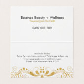 金ゴールドエレガントフローラ旋回レース 名刺 (内部フラット)