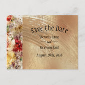 金ゴールドエレガントフローラ水の色の保存日付 案内ポストカード (正面)