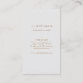 金ゴールドエレガントフローラ水色サロンスパ 名刺 (裏面)