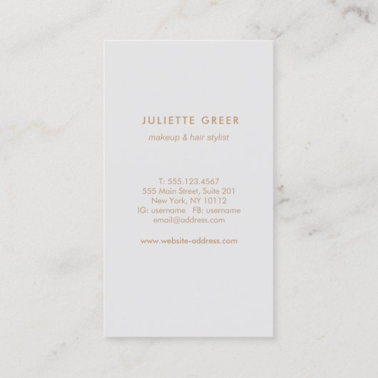 金ゴールドエレガントフローラ水色サロンスパ 名刺 (裏面)