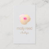 金ゴールドエレガントフローラ水色サロンスパ 名刺 (正面)