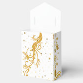 金ゴールドエレガントフローラ結婚式の引き出物ボックスと優先ボックス フェイバーボックス (オープン)