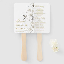 金ゴールドエレガントフローラ結婚式 プログラム