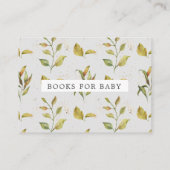 金ゴールドエレガントフローラ赤ちゃんシャワーエンクロージャカード エンクロージャーカード (裏面)