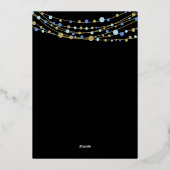 金ゴールドエレガントフローラ2025年卒業クラス 箔招待状 (裏面)