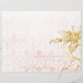 金ゴールドエレガントフローラ&ダマスクブックエフェメラ (裏面)