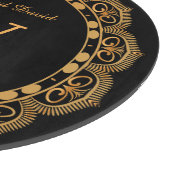 金ゴールドエレガントフローリッシュモノグラ結婚ムの記念日 カッティングボード (角)