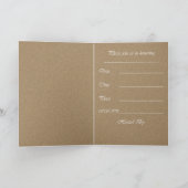 金ゴールドエレガントブライダルシャワーグリーティングカード 招待状 (内部)