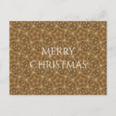 金ゴールドエレガントブラウンクリスマス万華鏡のように千変万化するパターンスター シーズンポストカード (正面)