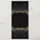 金ゴールドエレガントブラックのリーガルウェディングレセプションメニュー メニュー (裏面)