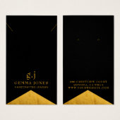 金ゴールドエレガントブラックゴールドフォイルエッジジュエリー (正面&裏面)