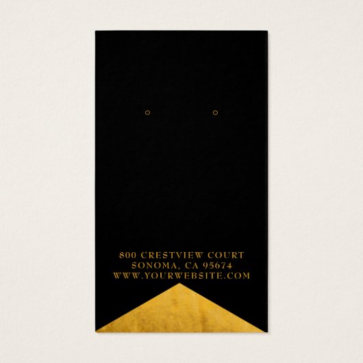 金ゴールドエレガントブラックゴールドフォイルエッジジュエリー (裏面)