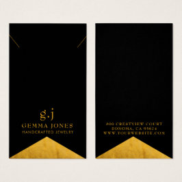 金ゴールドエレガントブラックゴールドフォイルエッジネックレスジュエリー