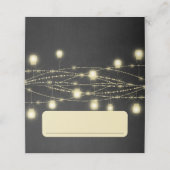 金ゴールドエレガントブラックスクリプト食品ラベルテント プレイスカード (外部開封)