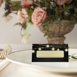 金ゴールドエレガントブラックスクリプト食品ラベルテント プレイスカード