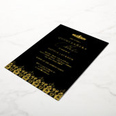 金ゴールドエレガントブラックティアラキンセアニェラ 箔招待状 (回転した状態)