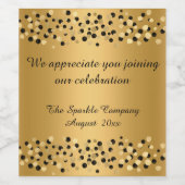 金ゴールドエレガントブラックレオパードカスタマイズ可能ワインラベル ワインラベル (シングルラベル)