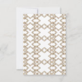 金ゴールドエレガントブラック素晴らしギャツビー1920sウェディングRSVP 出欠カード (裏面)