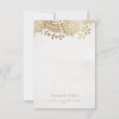 金ゴールドエレガントブラック結婚ヴィンテージレ感謝していースユー サンキューカード (正面)