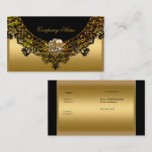 金ゴールドエレガントブラック金ゴールドブティックジュエル 名刺 (正面/裏面)