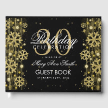 金ゴールドエレガントブラック30thバースデーウィンターグリッター