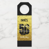 金ゴールドエレガントブラック50thバースデーパーティーのお気に入り ボトルネックタグ (正面)