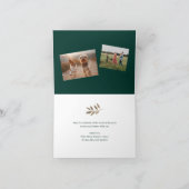 金ゴールドエレガントブランチ3写真クリスマス シーズンカード (内部)