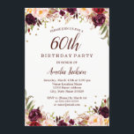 金ゴールドエレガントブルゴーニュフローラ60th誕生日パーティー 招待状<br><div class="desc">リトルかわいらしベイリー店でフローラ誕生日招待状をもっと！</div>