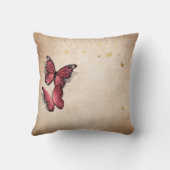 金ゴールドエレガントブルゴーニュ蝶ミスカインスアノス クッション (裏面)