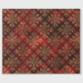 金ゴールドエレガントブルゴーニュ ラッピングペーパー (フラット)