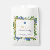 金ゴールドエレガントブルーアジサイ10周年記念パーティー フェイバーバッグ (正面)