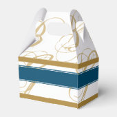 金ゴールドエレガントブルースクリプ結婚トモノグラム フェイバーボックス (裏面サイド)