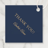 金ゴールドエレガントブルー写真50素晴らしい誕生日 フェイバータグ (裏面)