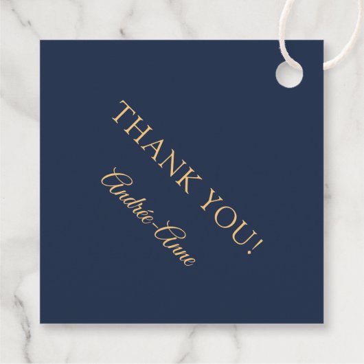 金ゴールドエレガントブルー写真50素晴らしい誕生日 フェイバータグ (裏面)