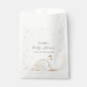 金ゴールドエレガントプリンセススワン蝶ベビーシャワー フェイバーバッグ (正面)